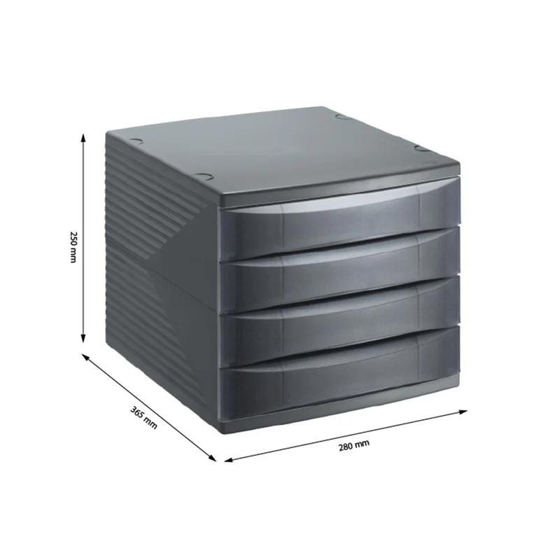Bürobox 4 Schübe geschlossen QUADRA