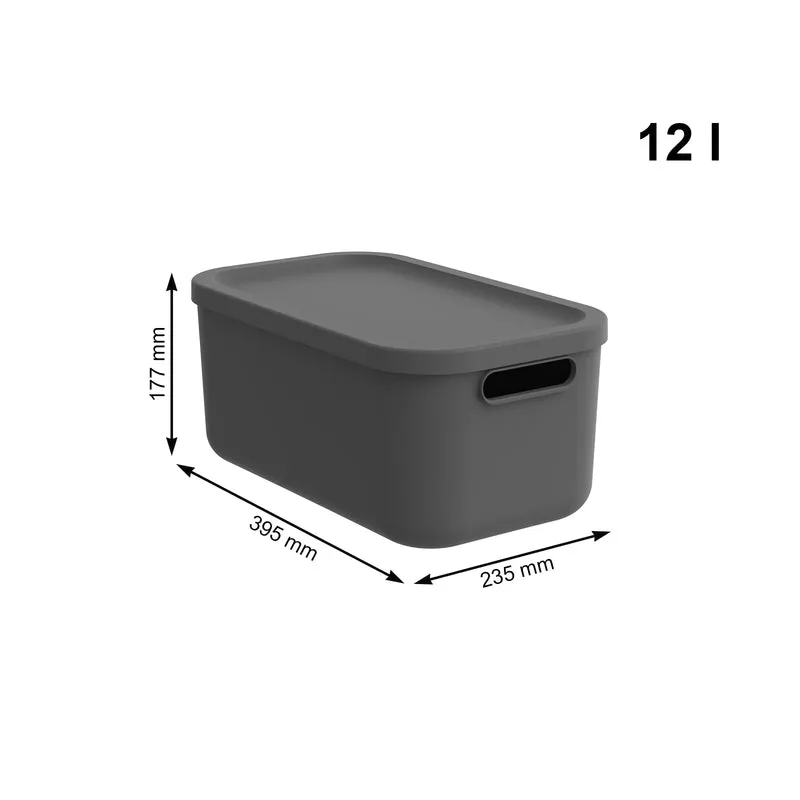 Aufbewahrungsboxen-Set 5tlg. 4x 12l und 1x 55l ALBULA LIGHT