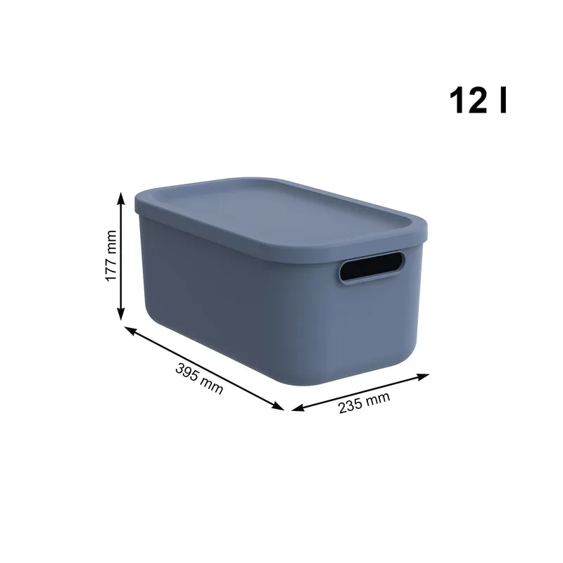 Aufbewahrungsboxen-Set 5tlg. 4x 12l und 1x 55l ALBULA LIGHT