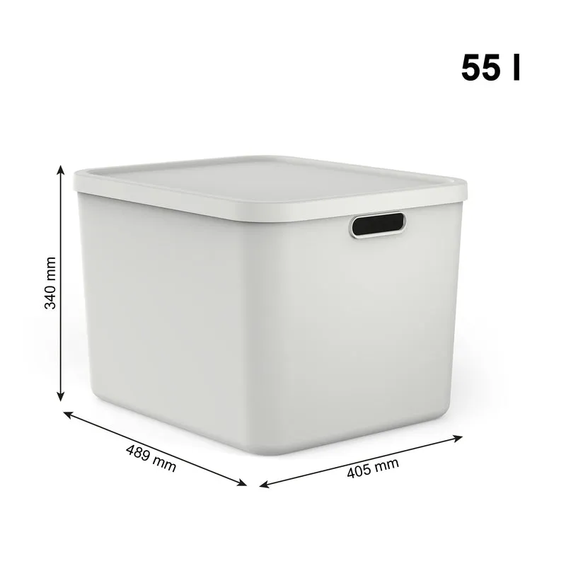 Aufbewahrungsboxen-Set 3tlg. 2x 20l und 55l ALBULA LIGHT