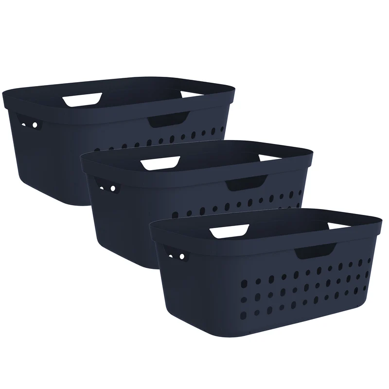 3er-Set Wäschekorb Jona 39l
