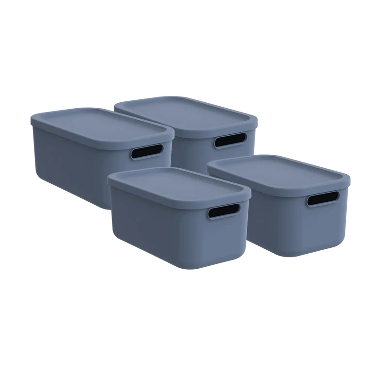 Aufbewahrungsbox 4er Set 12 l ALBULA LIGHT
