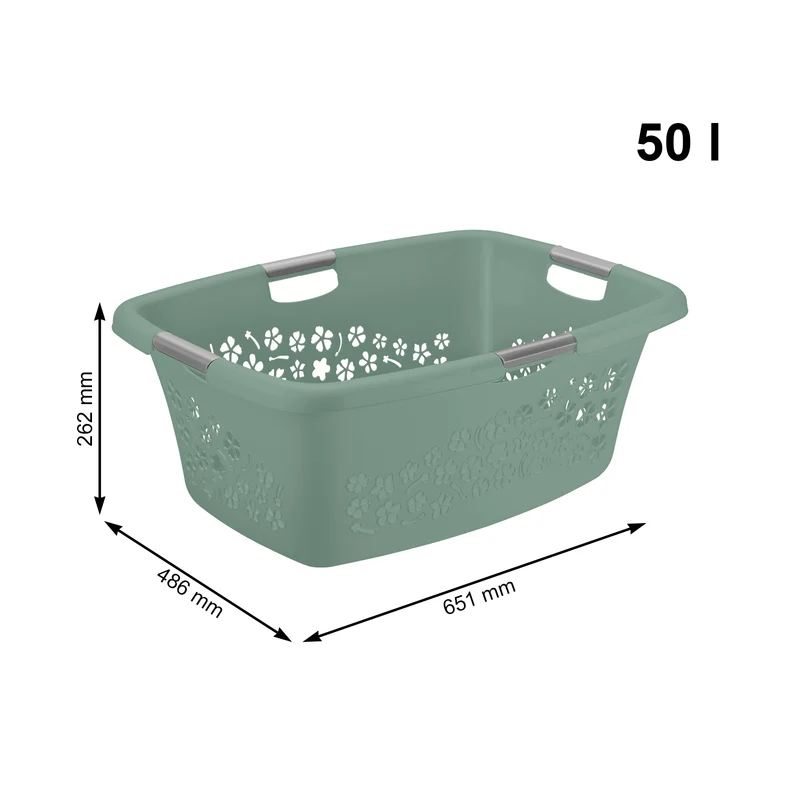 3er Set Wäschekorb 50 l FLOWERS