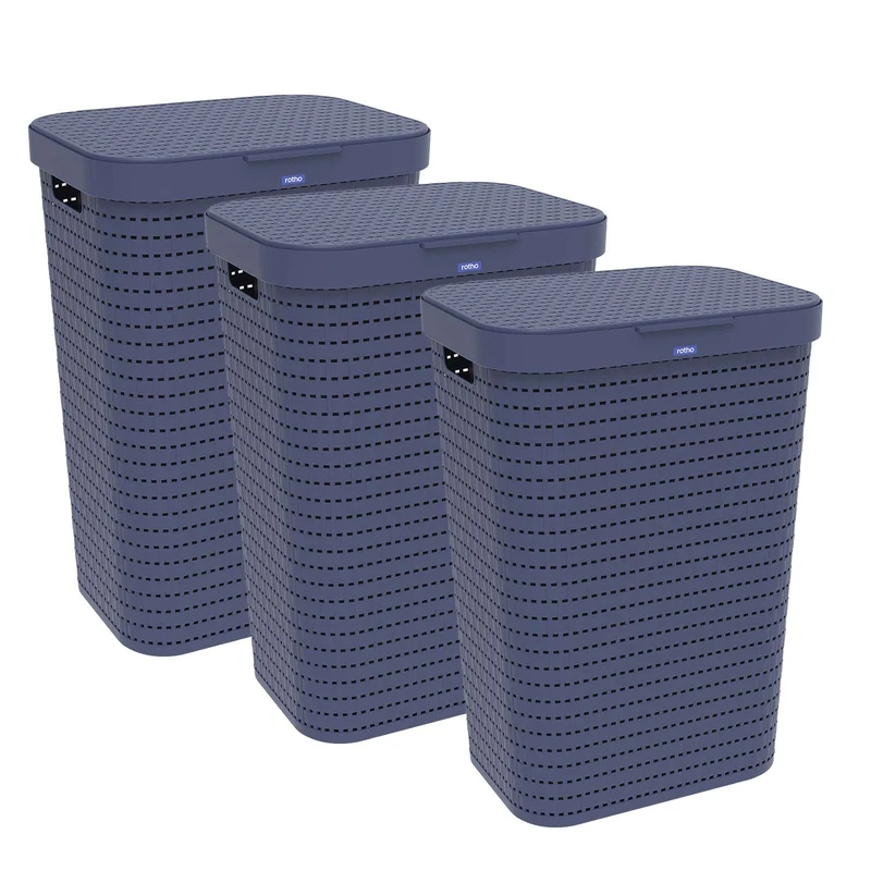3er Set Wäschesammler 55 l COUNTRY