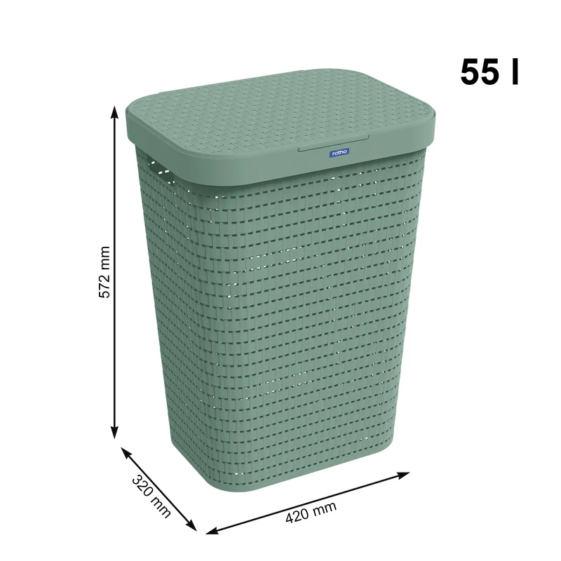 3er Set Wäschesammler 55 l COUNTRY
