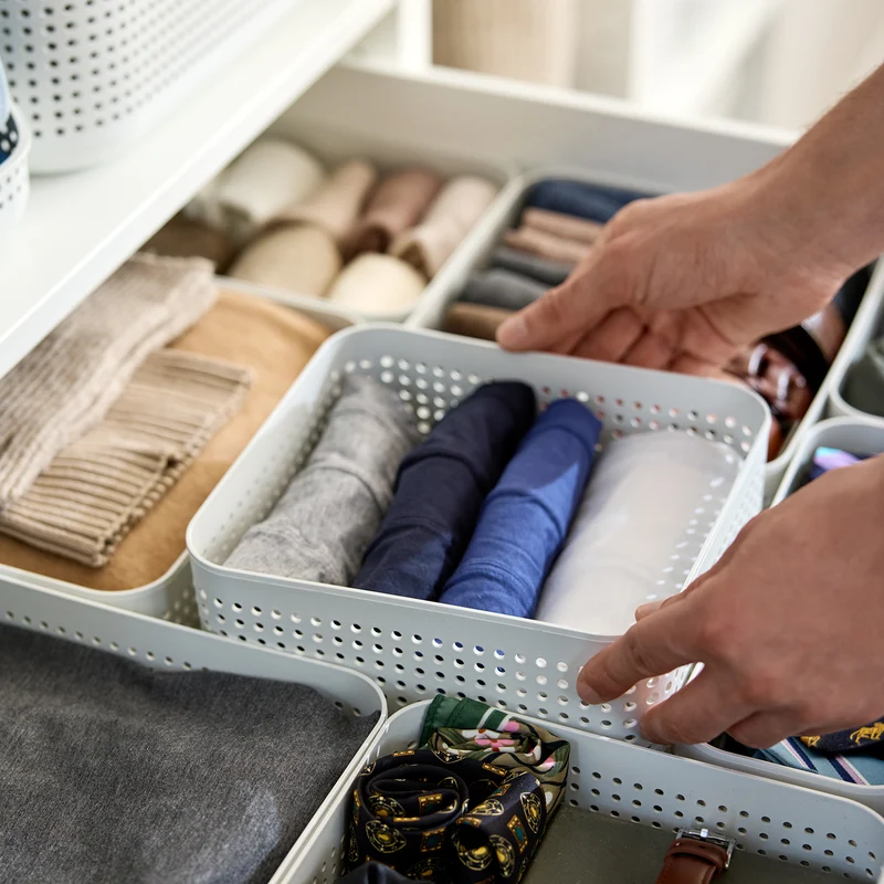 Kleiderschrank Organizer 2er Set Korb M | WOP