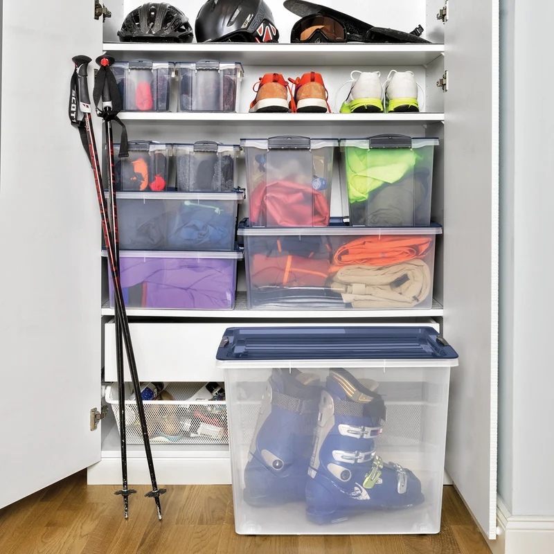 Stapelbox mit Rollen DIN A3, 70 l COMPACT