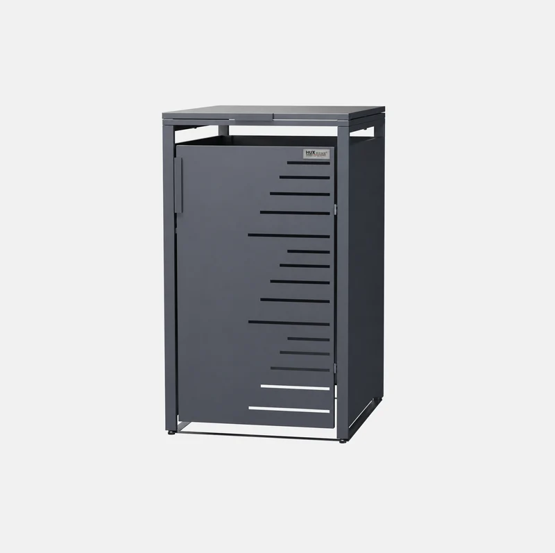 HUX-HOME® Köln V.1 Premium-Mülltonnenbox im exklusiven, minimalistischen Design | Mülltonnenverkleidung für 240-L-Tonnen