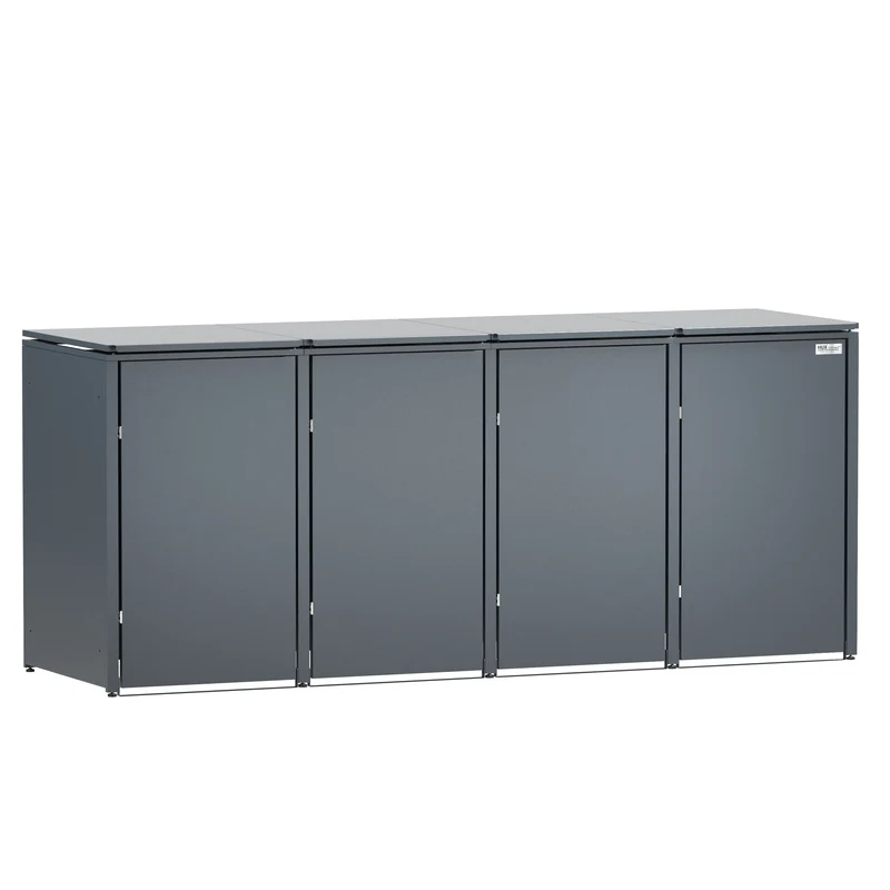 HUX-HOME® Berlin Premium-Mülltonnenbox im exklusiven, minimalistischen Design | Mülltonnenverkleidung für 240-L-Tonnen