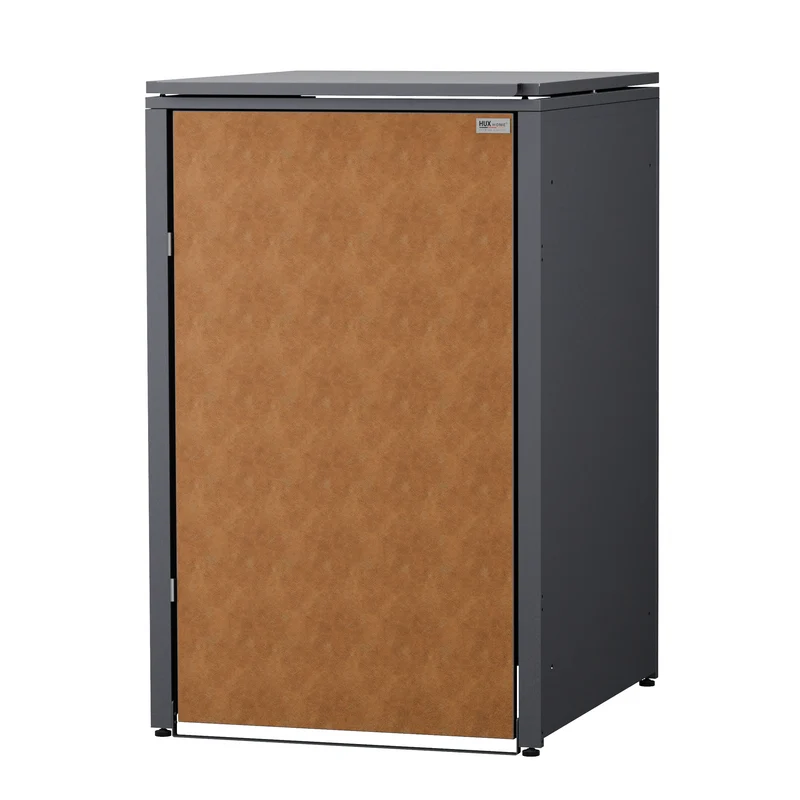 HUX-HOME® Hamburg Premium-Mülltonnenbox in exklusiver Rostoptik | Mülltonnenverkleidung für 240-L-Tonnen