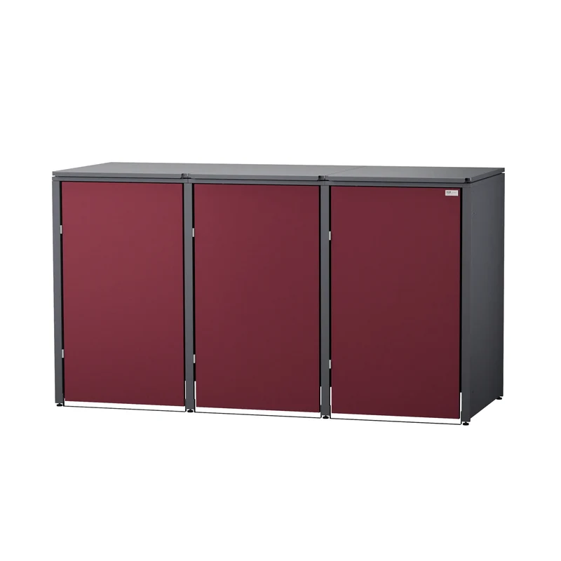 HUX-HOME® München Premium-Mülltonnenbox im exklusiven Design | Mülltonnenverkleidung für 240-L-Tonnen