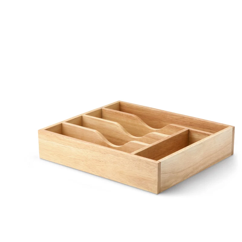 Besteckkasten, Gummibaum 35x30x7 cm
