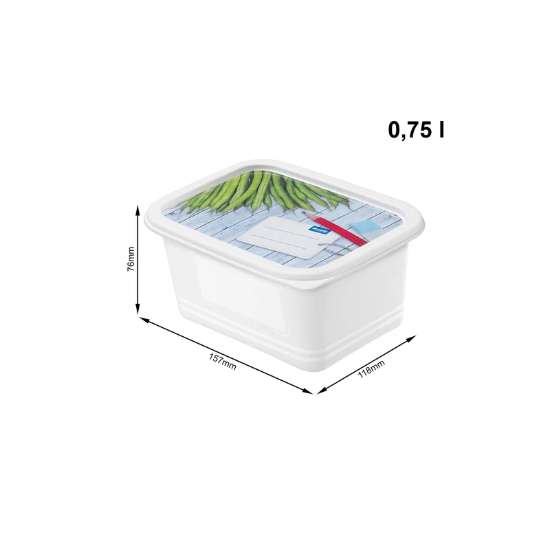 4er Set Gefrierdosen 0,75 l DOMINO