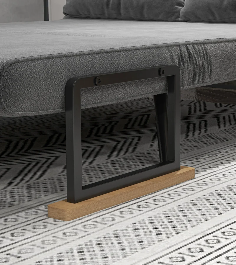HOMCOM - Schlafsofa mit Bettkasten Couch mit Schlaffunktion Schlafcouch mit Samtoptik Rückenkissen 102 x 73 x 81 cm, Dunkelgrau