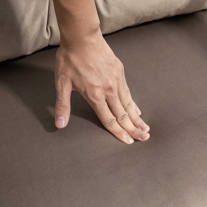 HOMCOM - Schlafsessel mit Bettfunktion, 63 x 73 x 81 cm, mit fünffach verstellbarer Rückenlehne, platzsparend, robust, Samtoptik, Hellbraun