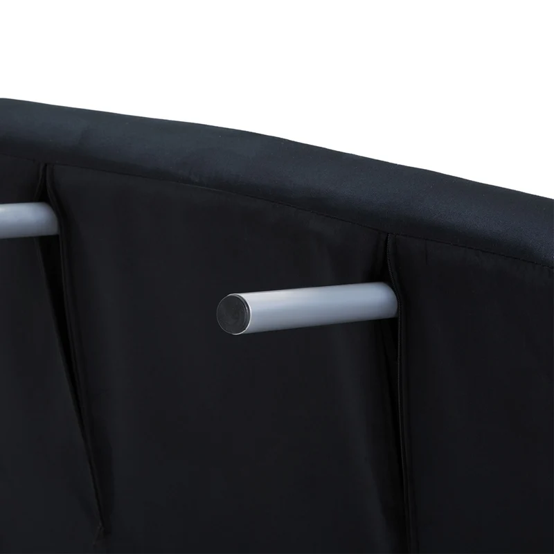 HOMCOM – 3-in-1-Schlafsessel mit 5-fach verstellbarer Rückenlehne und Kissen, 65 × 77 × 80 cm, Schwarz