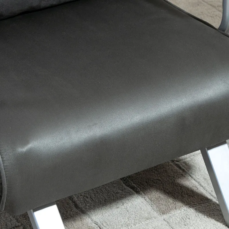 HOMCOM – 3-in-1-Schlafsessel mit 5-fach verstellbarer Rückenlehne und Kissen, 65 × 69 × 80 cm, Grau