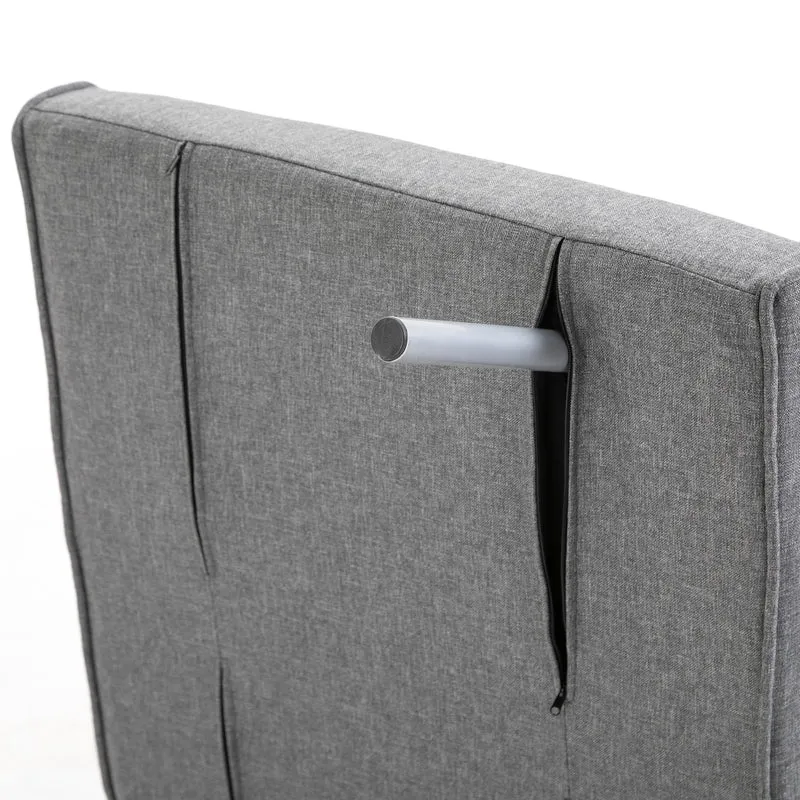 HOMCOM – 3-in-1-Schlafsessel mit 5-fach verstellbarer Rückenlehne und Armlehnen, 65 × 69 × 80 cm, Grau