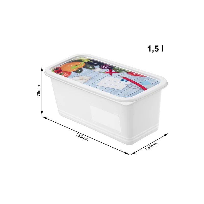 3er Set Gefrierdosen 1,5 l DOMINO