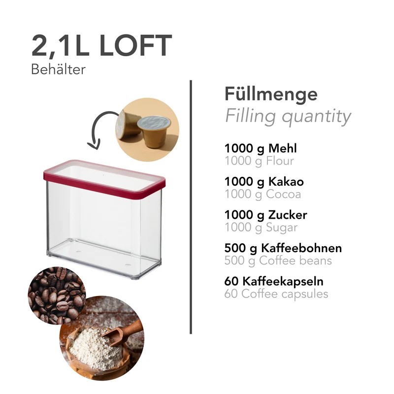Premium Dose rechteckig 2,1 l LOFT