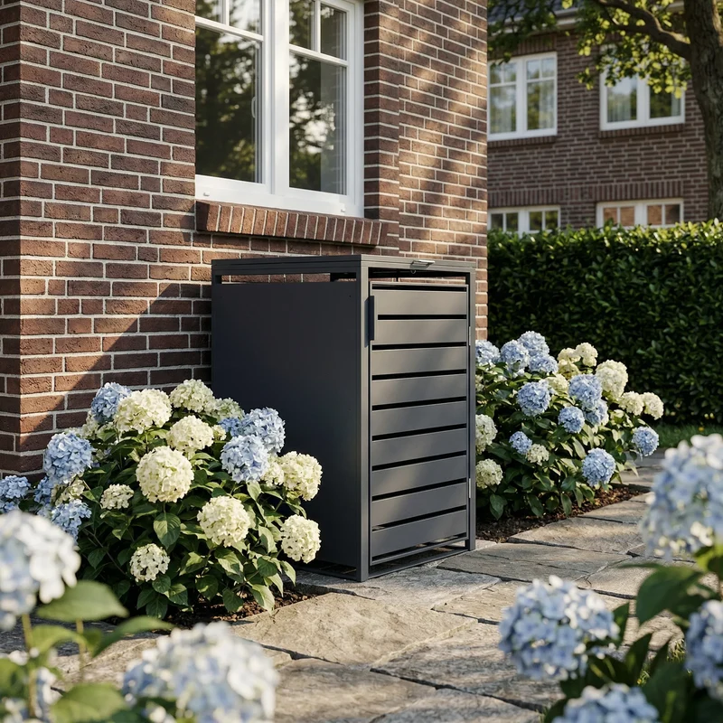 TREVANO Mülltonnenbox 1er – Anthrazit RAL 7016