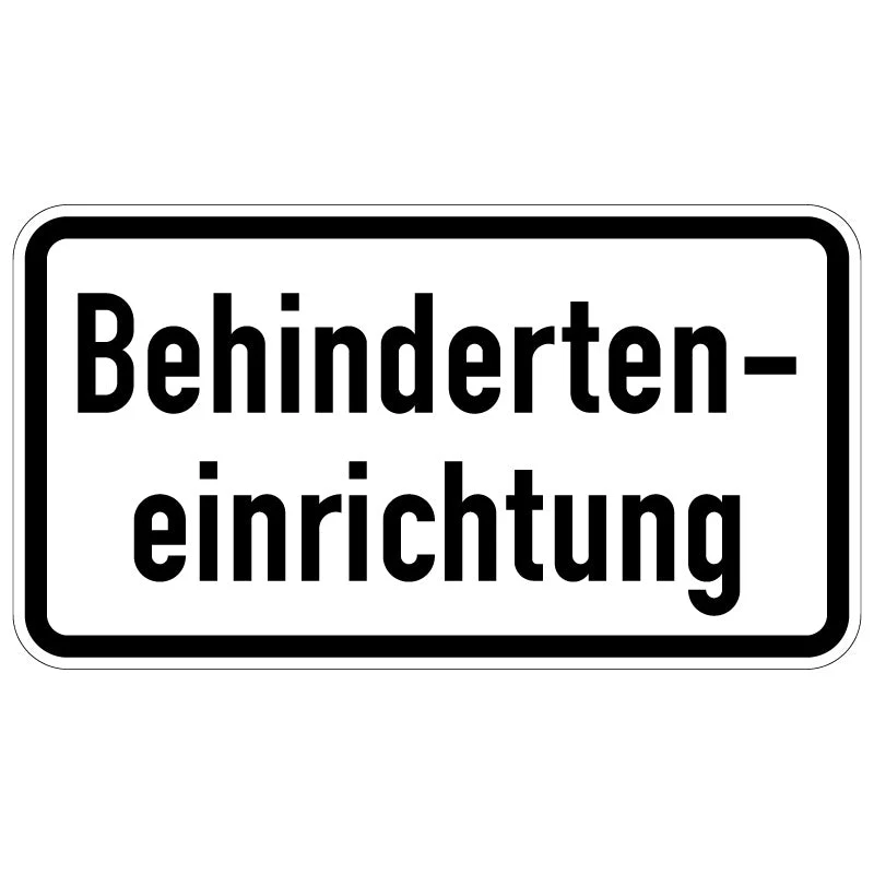 Verkehrszeichen VZ1012-57 Behinderteneinrichtung - 412x750 2 mm RA2 Astifol