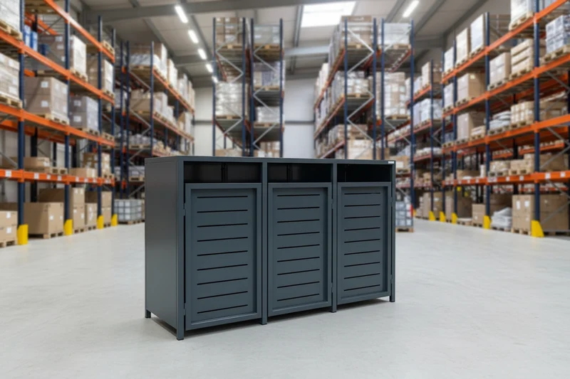 PREMIUM Design 3er Mülltonnenbox