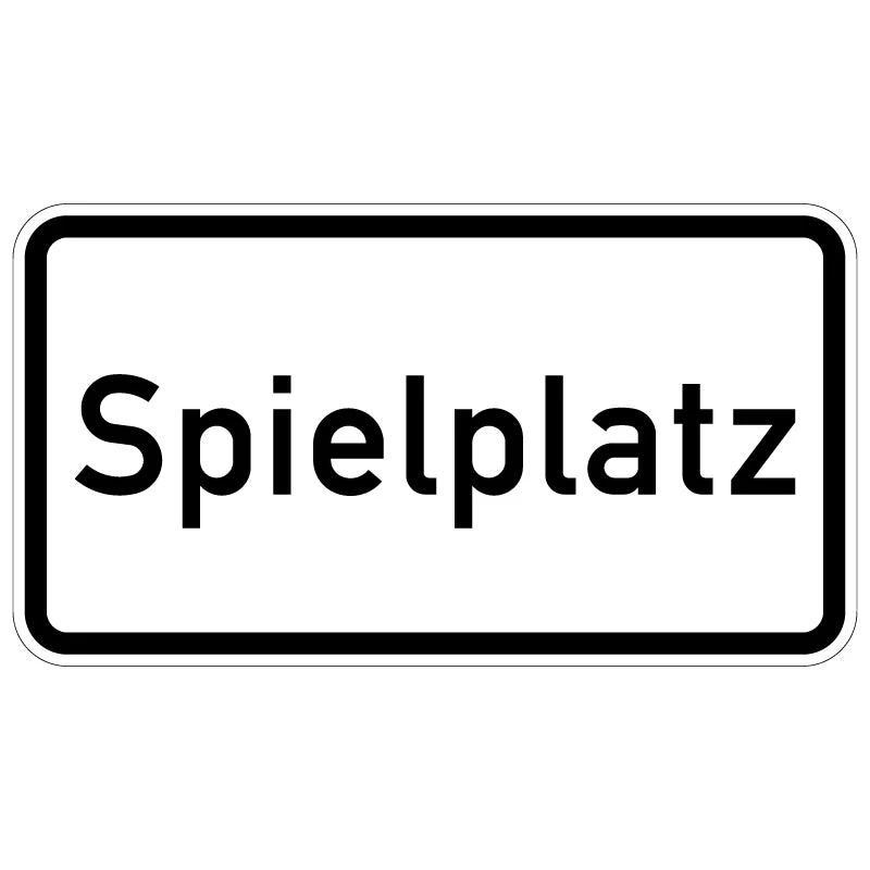 Verkehrszeichen VZ1012-56 Spielplatz - 231x420 Randform RA3