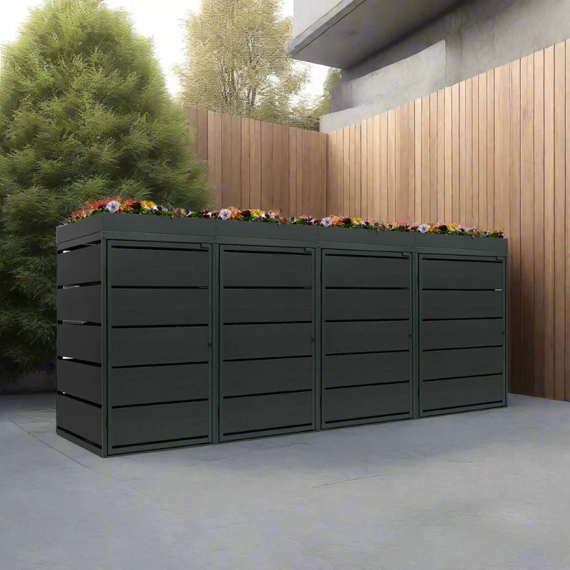 OBOX BLOOM 4er Mülltonnenbox