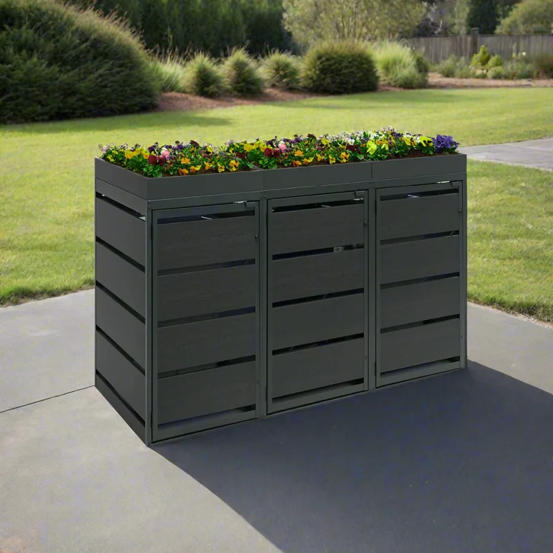 OBOX BLOOM 3er Mülltonnenbox
