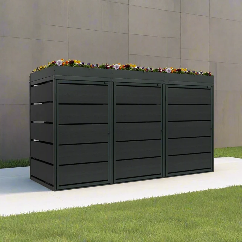 OBOX BLOOM 3er Mülltonnenbox