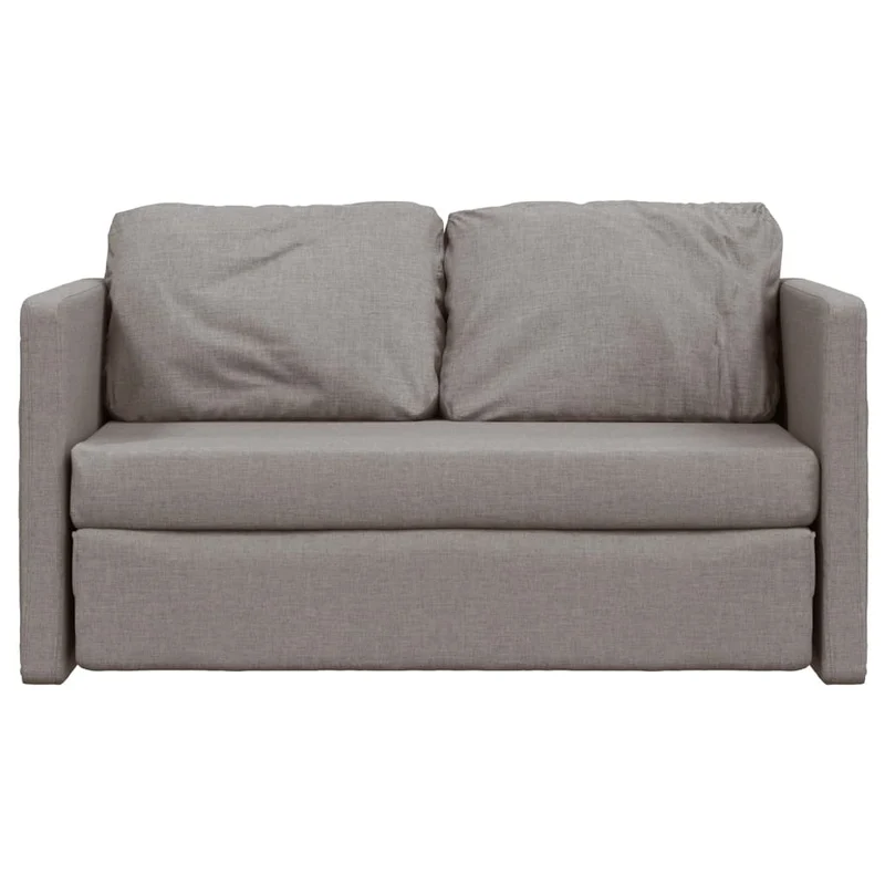 vidaXL - Bodensofa, Boden Sofa, Bodencouch, Bodensofa mit Schlaffunktion, Tragfähigkeit (pro Sitz ) 110 kg, 112x60x55 cm (112x174x55 cm), Stoff, Taupe
