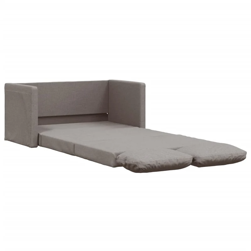 vidaXL - Bodensofa, Boden Sofa, Bodencouch, Bodensofa mit Schlaffunktion, Tragfähigkeit (pro Sitz ) 110 kg, 112x60x55 cm (112x174x55 cm), Stoff, Taupe