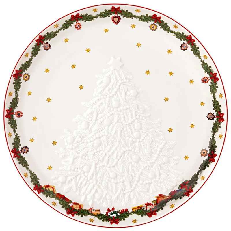Schale mit Baum Relief 25x25x3cm