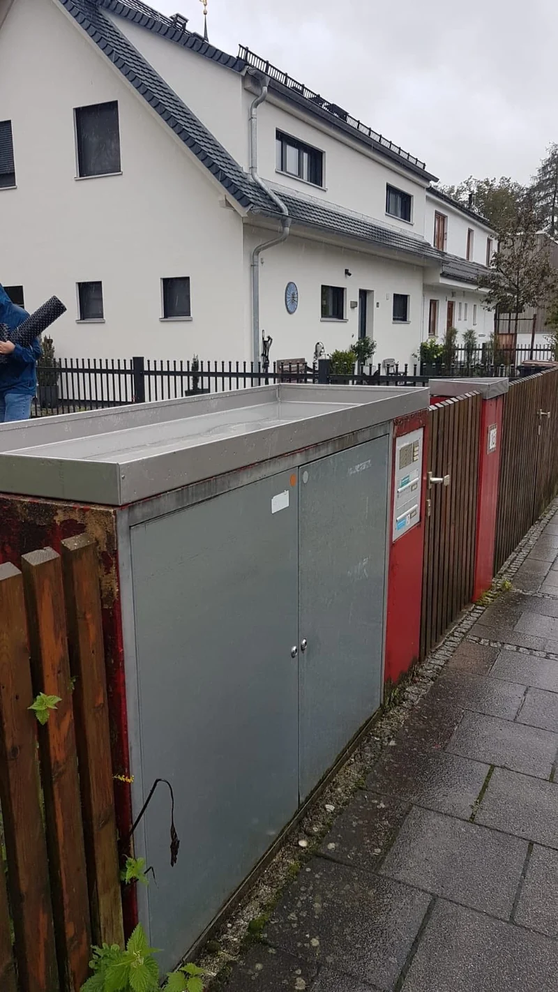 Pflanzwanne auf Maß Sonderanfertigung - Edelstahl (Mülltonnenbox nicht enthalten)
