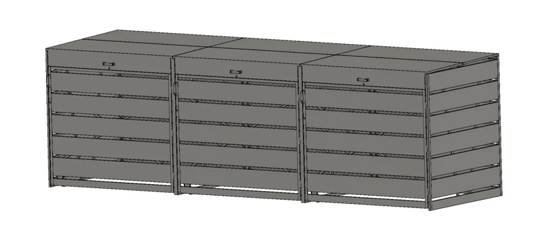 OBOX DIY 1100L Müllcontainerbox