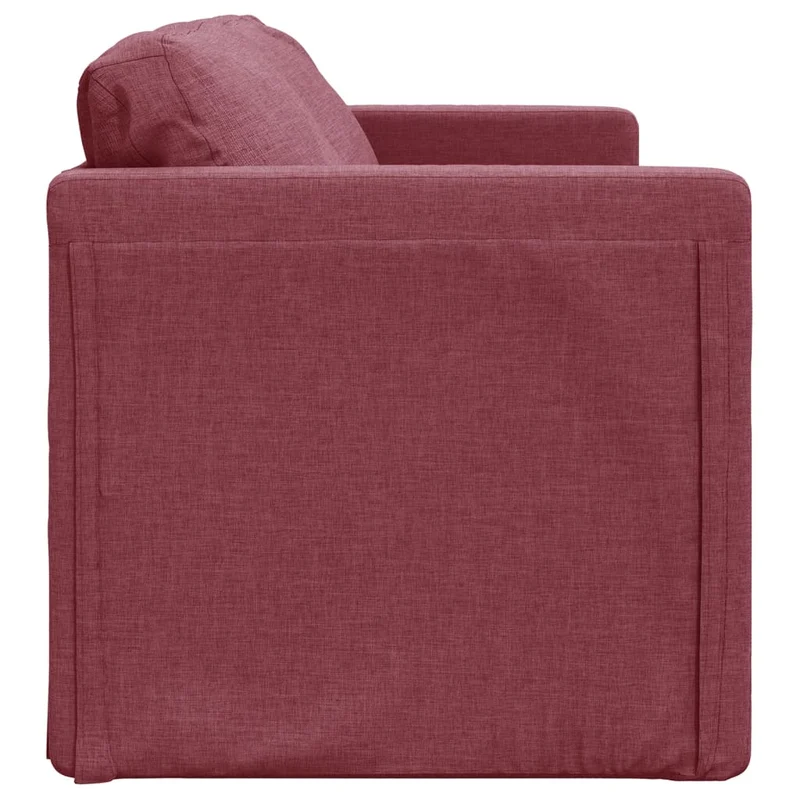 vidaXL - Bodensofa, Bodencouch, Bodensofa mit Schlaffunktion, 112 x60x55 cm (112x174x55 cm), Tragfähigkeit (pro Sitz) 110 kg, Stoff, Weinrot