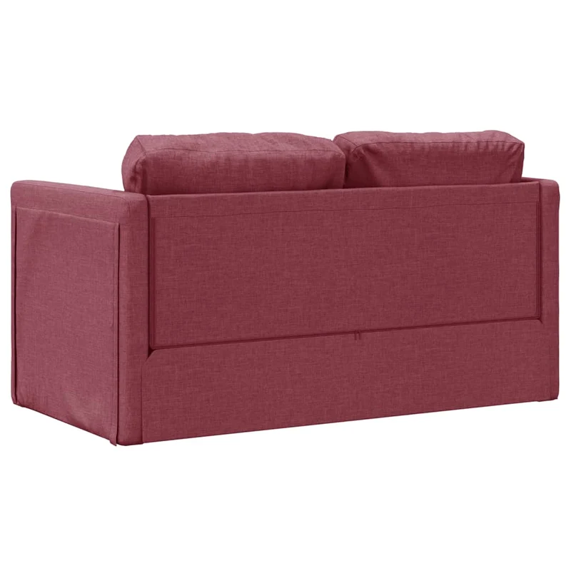 vidaXL - Bodensofa, Bodencouch, Bodensofa mit Schlaffunktion, 112 x60x55 cm (112x174x55 cm), Tragfähigkeit (pro Sitz) 110 kg, Stoff, Weinrot