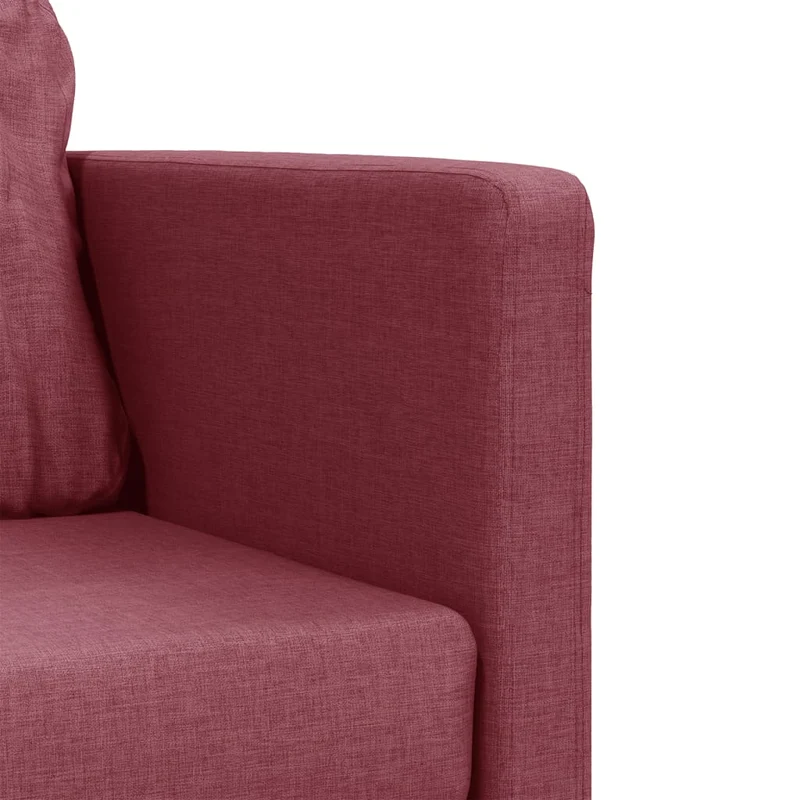 vidaXL - Bodensofa, Bodencouch, Bodensofa mit Schlaffunktion, 112 x60x55 cm (112x174x55 cm), Tragfähigkeit (pro Sitz) 110 kg, Stoff, Weinrot