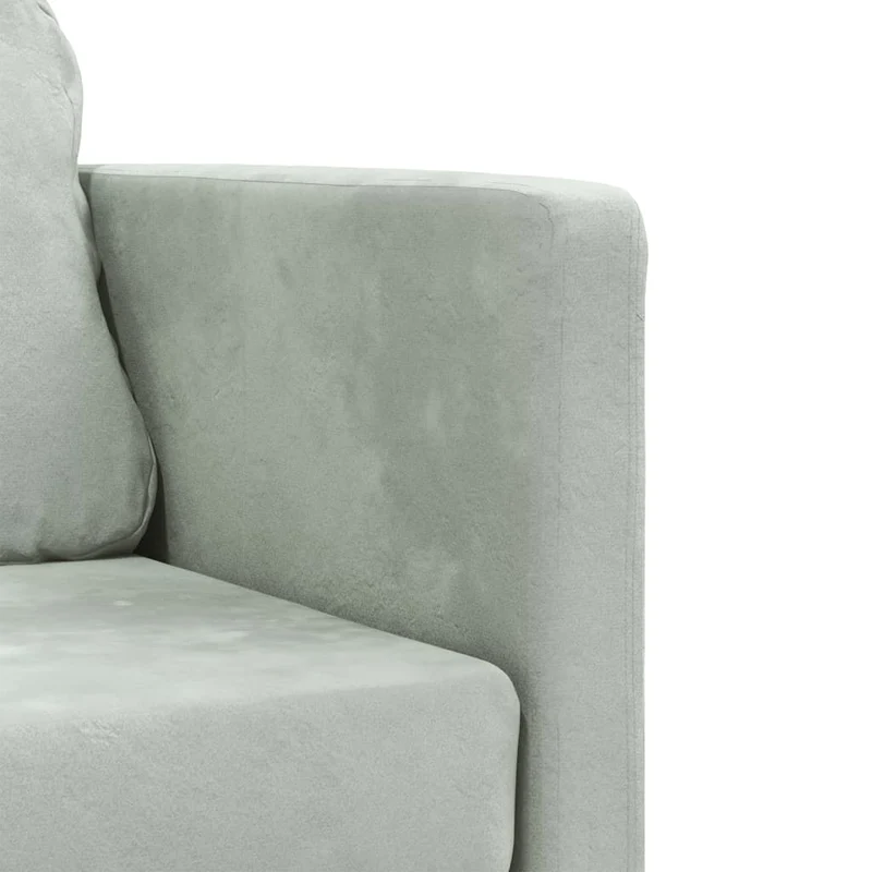 vidaXL - Bodensofa, Boden Sofa, Bodencouch, Bodensofa mit Schlaffunktion, 122x70x55cm (122x204x55cm), Tragfähigkeit (pro Sitz ) 110 kg, Samt, Hellgrau