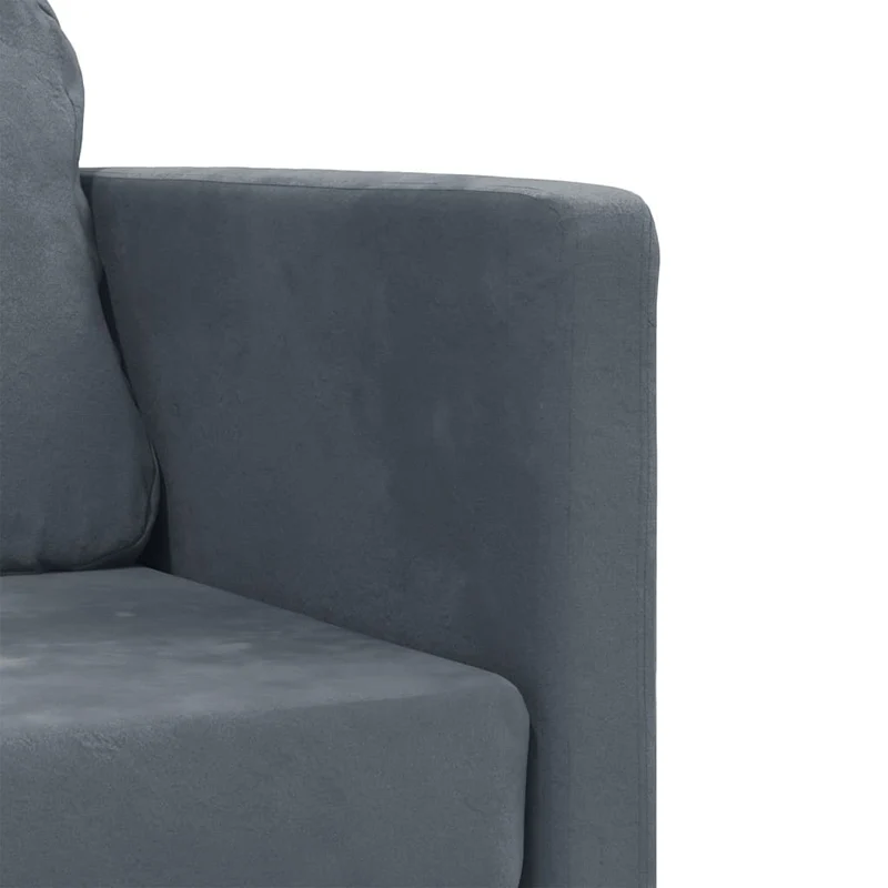 vidaXL - Bodensofa, Bodencouch, Bodensofa mit Schlaffunktion, 122x70x55 cm (122x204x55 cm), Tragfähigkeit (pro Sitz) 110 kg, Samt, Dunkelgrau