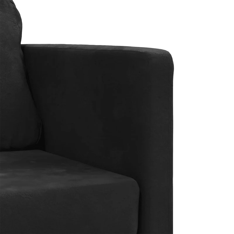 vidaXL - Bodensofa, Bodencouch, Bodensofa mit Schlaffunktion, 122x70x55 cm (122x204x55 cm), Tragfähigkeit (pro Sitz ) 110 kg, Samt, Schwarz
