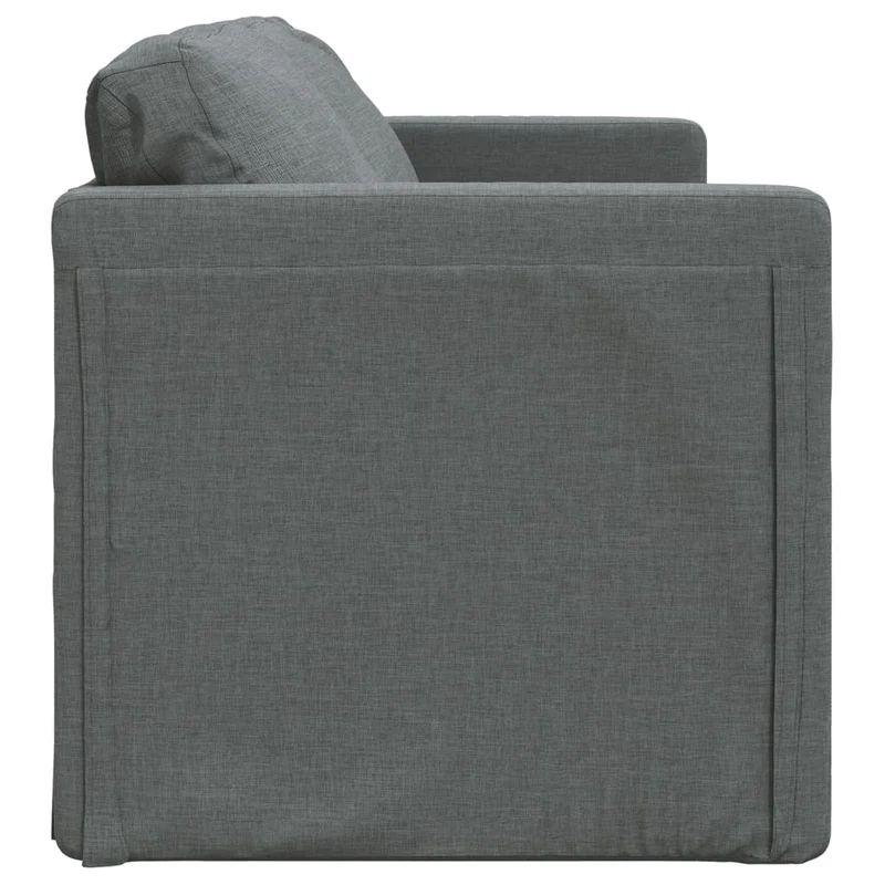 vidaXL - Bodensofa, Bodencouch, Bodensofa mit Schlaffunktion, 112 x60x55cm (112x174x55cm), Tragfähigkeit (pro Sitz) 110 kg, Stoff, Dunkelgrau