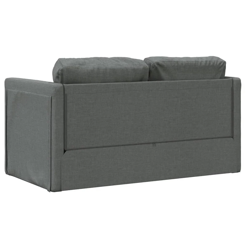 vidaXL - Bodensofa, Bodencouch, Bodensofa mit Schlaffunktion, 112 x60x55cm (112x174x55cm), Tragfähigkeit (pro Sitz) 110 kg, Stoff, Dunkelgrau