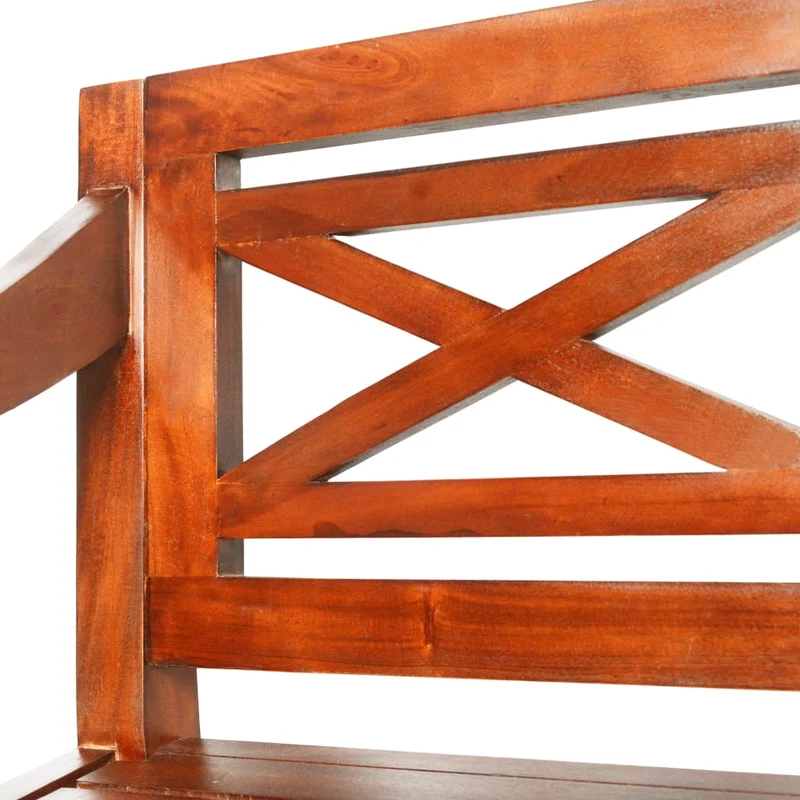vidaXL - Sitzbank, Batavia-Sitzbank, Bank zum Sitzen, 98 x 50 x 82 cm, Mahagoni Massivholz, Dunkelbraun