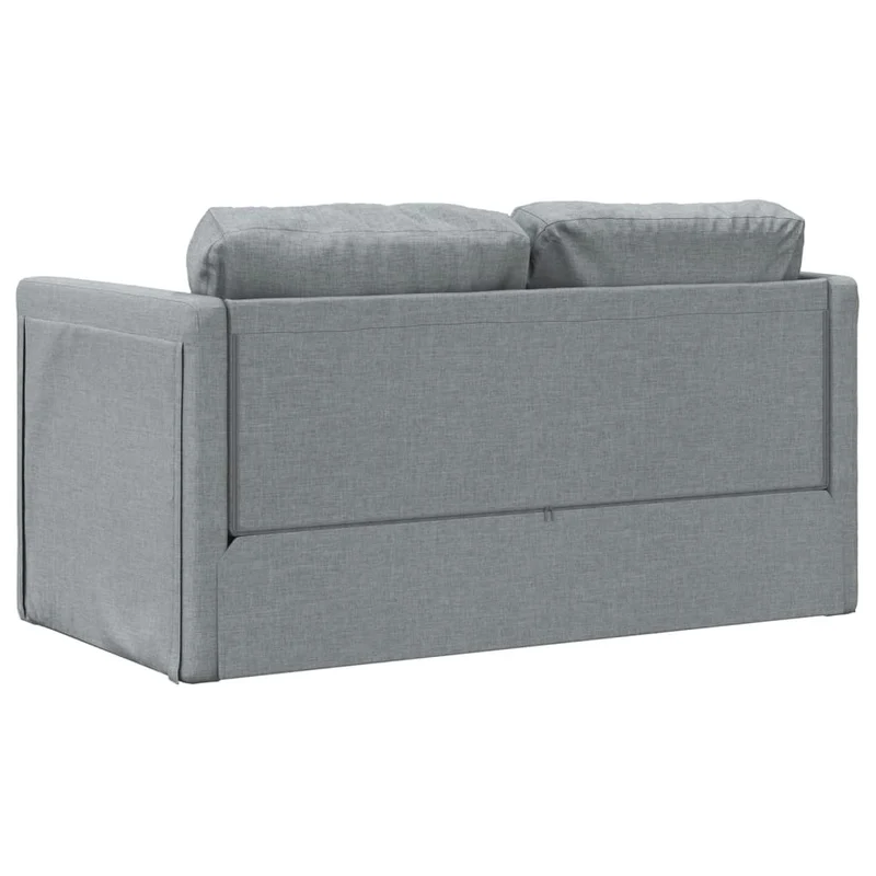 vidaXL - Bodensofa, Bodencouch, Bodensofa mit Schlaffunktion, 112x60x55 cm (112x174x55 cm), Tragfähigkeit (pro Sitz) 110 kg, Stoff, Hellgrau