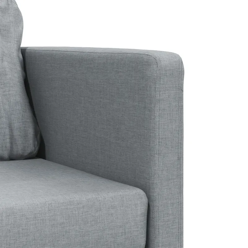 vidaXL - Bodensofa, Bodencouch, Bodensofa mit Schlaffunktion, 112x60x55 cm (112x174x55 cm), Tragfähigkeit (pro Sitz) 110 kg, Stoff, Hellgrau