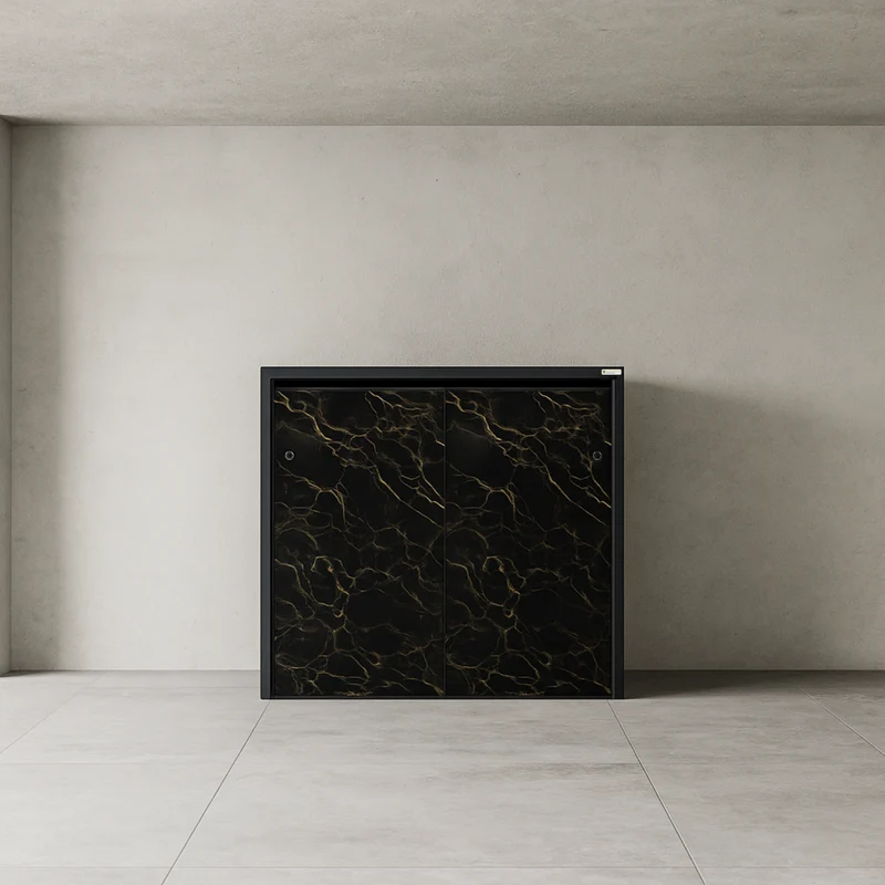 PREMIUM GRANIT Mülltonnenbox mit Schiebetüren – Für höchste Ansprüche