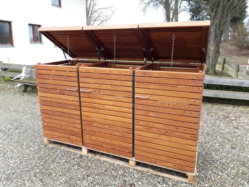 PREMIUM Edle 3er Holzbox mit Klappdach