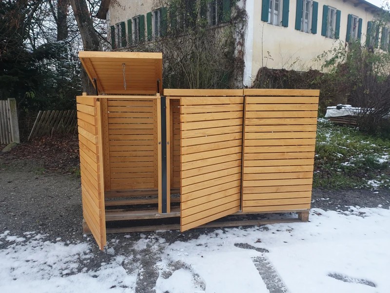 PREMIUM Edle 3er Holzbox mit Klappdach
